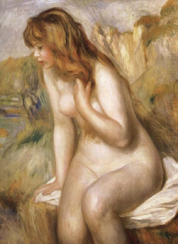 Pierre Renoir Bather Seated on a Rock china oil painting image